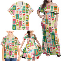Mele Kalikimaka Hawaii Christmas Family Matching Off Shoulder Maxi Dress and Hawaiian Shirt Funny Santan Hippie Style LT9 - Polynesian Pride