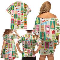 Mele Kalikimaka Hawaii Christmas Family Matching Off Shoulder Short Dress and Hawaiian Shirt Funny Santan Hippie Style LT9 - Polynesian Pride