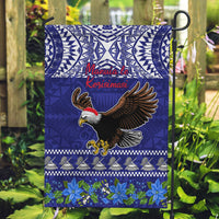 American Samoa Christmas Garden Flag Manuia le Kerisimasi Polynesian Tribal LT9 Garden Flag Blue - Polynesian Pride