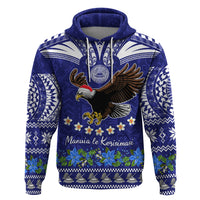 American Samoa Christmas Hoodie Manuia le Kerisimasi Polynesian Tribal LT9 Pullover Hoodie Blue - Polynesian Pride