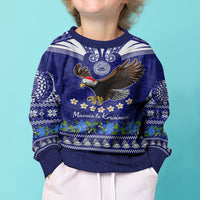 Personalised American Samoa Christmas Kid Ugly Christmas Sweater Manuia le Kerisimasi Polynesian Tribal LT9 - Polynesian Pride