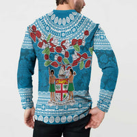 Fijian Tagimoucia Flowers Button Sweatshirt Christmas Coquette bow