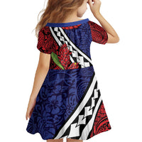 Samoan Ula Fala Flowers Family Matching Off Shoulder Maxi Dress and Hawaiian Shirt Christmas Santa Belt LT9 - Polynesian Pride