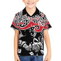 Aotearoa Toitu Te Tiriti Kid Hawaiian Shirt New Zealand Stand Together Stand Stronger LT9 Kid Black - Polynesian Pride