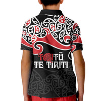 Aotearoa Toitu Te Tiriti Kid Polo Shirt New Zealand Stand Together Stand Stronger LT9 - Polynesian Pride