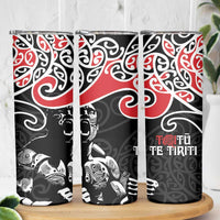 Aotearoa Toitu Te Tiriti Skinny Tumbler New Zealand Stand Together Stand Stronger LT9 - Polynesian Pride