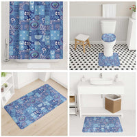Federated States of Micronesia Merry Christmas Bathroom Set Pacific Patchwork Xmas Vibes - Polynesian Pride