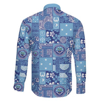 Federated States of Micronesia Merry Christmas Family Matching Mermaid Dress and Hawaiian Shirt Pacific Patchwork Xmas Vibes LT9 - Polynesian Pride