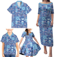 Federated States of Micronesia Merry Christmas Family Matching Puletasi and Hawaiian Shirt Pacific Patchwork Xmas Vibes - Polynesian Pride