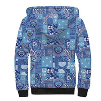 Federated States of Micronesia Merry Christmas Sherpa Hoodie Pacific Patchwork Xmas Vibes - Polynesian Pride