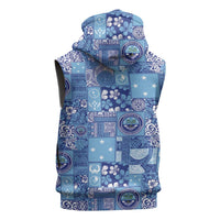 Federated States of Micronesia Merry Christmas Sleeveless Hoodie Pacific Patchwork Xmas Vibes LT9 - Polynesian Pride