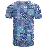 Federated States of Micronesia Merry Christmas T Shirt Pacific Patchwork Xmas Vibes - Polynesian Pride