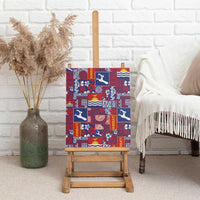 Kiribati Tekeraoi n te Kiritimati Canvas Wall Art Pacific Patchwork Xmas Vibes - Polynesian Pride