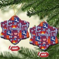 Kiribati Tekeraoi n te Kiritimati Ceramic Ornament Pacific Patchwork Xmas Vibes - Polynesian Pride