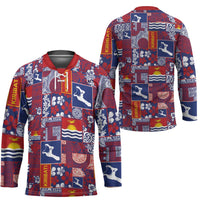 Kiribati Tekeraoi n te Kiritimati Hockey Jersey Pacific Patchwork Xmas Vibes - Polynesian Pride