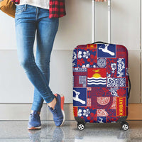 Kiribati Tekeraoi n te Kiritimati Luggage Cover Pacific Patchwork Xmas Vibes LT9 - Polynesian Pride