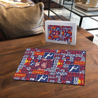 Kiribati Tekeraoi n te Kiritimati Puzzle Pacific Patchwork Xmas Vibes - Polynesian Pride