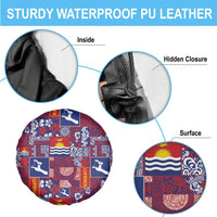 Kiribati Tekeraoi n te Kiritimati Spare Tire Cover Pacific Patchwork Xmas Vibes - Polynesian Pride