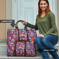 Kiribati Tekeraoi n te Kiritimati Travel Bag Pacific Patchwork Xmas Vibes - Polynesian Pride