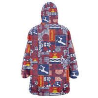 Kiribati Tekeraoi n te Kiritimati Wearable Blanket Hoodie Pacific Patchwork Xmas Vibes LT9 - Polynesian Pride