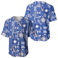 Marshall Islands Merry Christmas Baseball Jersey Pacific Patchwork Xmas Vibes - Polynesian Pride
