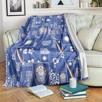 Marshall Islands Merry Christmas Blanket Pacific Patchwork Xmas Vibes - Polynesian Pride