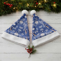 Marshall Islands Merry Christmas Santa Hat Pacific Patchwork Xmas Vibes - Polynesian Pride