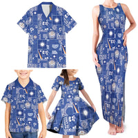 Marshall Islands Merry Christmas Family Matching Tank Maxi Dress and Hawaiian Shirt Pacific Patchwork Xmas Vibes - Polynesian Pride