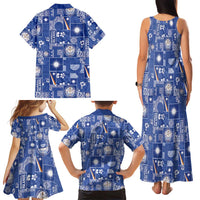 Marshall Islands Merry Christmas Family Matching Tank Maxi Dress and Hawaiian Shirt Pacific Patchwork Xmas Vibes - Polynesian Pride