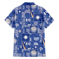 Marshall Islands Merry Christmas Family Matching Tank Maxi Dress and Hawaiian Shirt Pacific Patchwork Xmas Vibes - Polynesian Pride