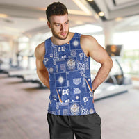 Marshall Islands Merry Christmas Men Tank Top Pacific Patchwork Xmas Vibes - Polynesian Pride