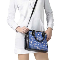 Marshall Islands Merry Christmas Shoulder Handbag Pacific Patchwork Xmas Vibes - Polynesian Pride