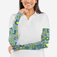 Palau Ungil Kurismas Arm Sleeves Pacific Patchwork Xmas Vibes - Polynesian Pride