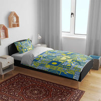 Palau Ungil Kurismas Bedding Set Pacific Patchwork Xmas Vibes - Polynesian Pride
