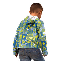 Palau Ungil Kurismas Kid Hoodie Pacific Patchwork Xmas Vibes - Polynesian Pride