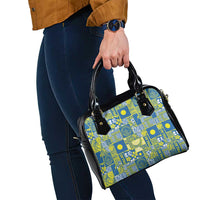 Palau Ungil Kurismas Shoulder Handbag Pacific Patchwork Xmas Vibes - Polynesian Pride