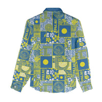 Palau Ungil Kurismas Women Casual Shirt Pacific Patchwork Xmas Vibes LT9 - Polynesian Pride