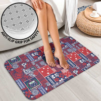 Red Samoa Manuia Le Kerisimasi Bathroom Set Pacific Patchwork Xmas Vibes LT9 - Polynesian Pride