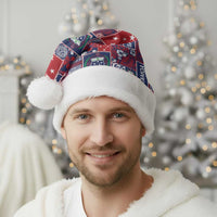 Red Samoa Manuia Le Kerisimasi Christmas Santa Hat Pacific Patchwork Xmas Vibes - Polynesian Pride