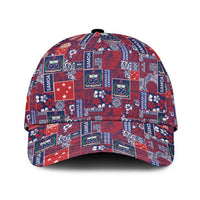 Red Samoa Manuia Le Kerisimasi Classic Cap Pacific Patchwork Xmas Vibes - Polynesian Pride
