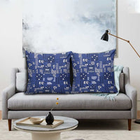 Blue Samoa Manuia Le Kerisimasi Pillow Cover Pacific Patchwork Xmas Vibes - Polynesian Pride