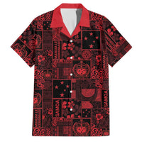 Dark Samoa Manuia Le Kerisimasi Family Matching Long Sleeve Bodycon Dress and Hawaiian Shirt Pacific Patchwork Xmas Vibes - Polynesian Pride