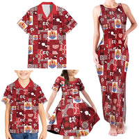 Tahiti Oaoa I Teie Noera Family Matching Tank Maxi Dress and Hawaiian Shirt Pacific Patchwork Xmas Vibes LT9 - Polynesian Pride