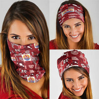Tahiti Oaoa I Teie Noera Neck Gaiter Pacific Patchwork Xmas Vibes - Polynesian Pride