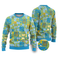 Tuvalu Manuia te Kilisimasi Ugly Christmas Sweater Pacific Patchwork Xmas Vibes - Polynesian Pride