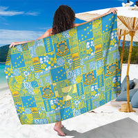 Tuvalu Manuia te Kilisimasi Sarong Pacific Patchwork Xmas Vibes - Polynesian Pride
