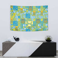 Tuvalu Manuia te Kilisimasi Tapestry Pacific Patchwork Xmas Vibes - Polynesian Pride