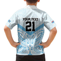 Fiji Football Custom Family Matching Off The Shoulder Long Sleeve Dress and Hawaiian Shirt Bula Boys Go Champions LT9 - Polynesian Pride