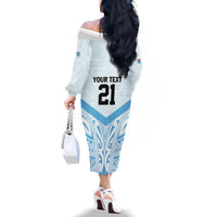 Fiji Football Custom Family Matching Off The Shoulder Long Sleeve Dress and Hawaiian Shirt Bula Boys Go Champions LT9 - Polynesian Pride