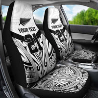 New Zealand Football Custom Car Seat Cover All White Fern Go Champions LT9 - Polynesian Pride